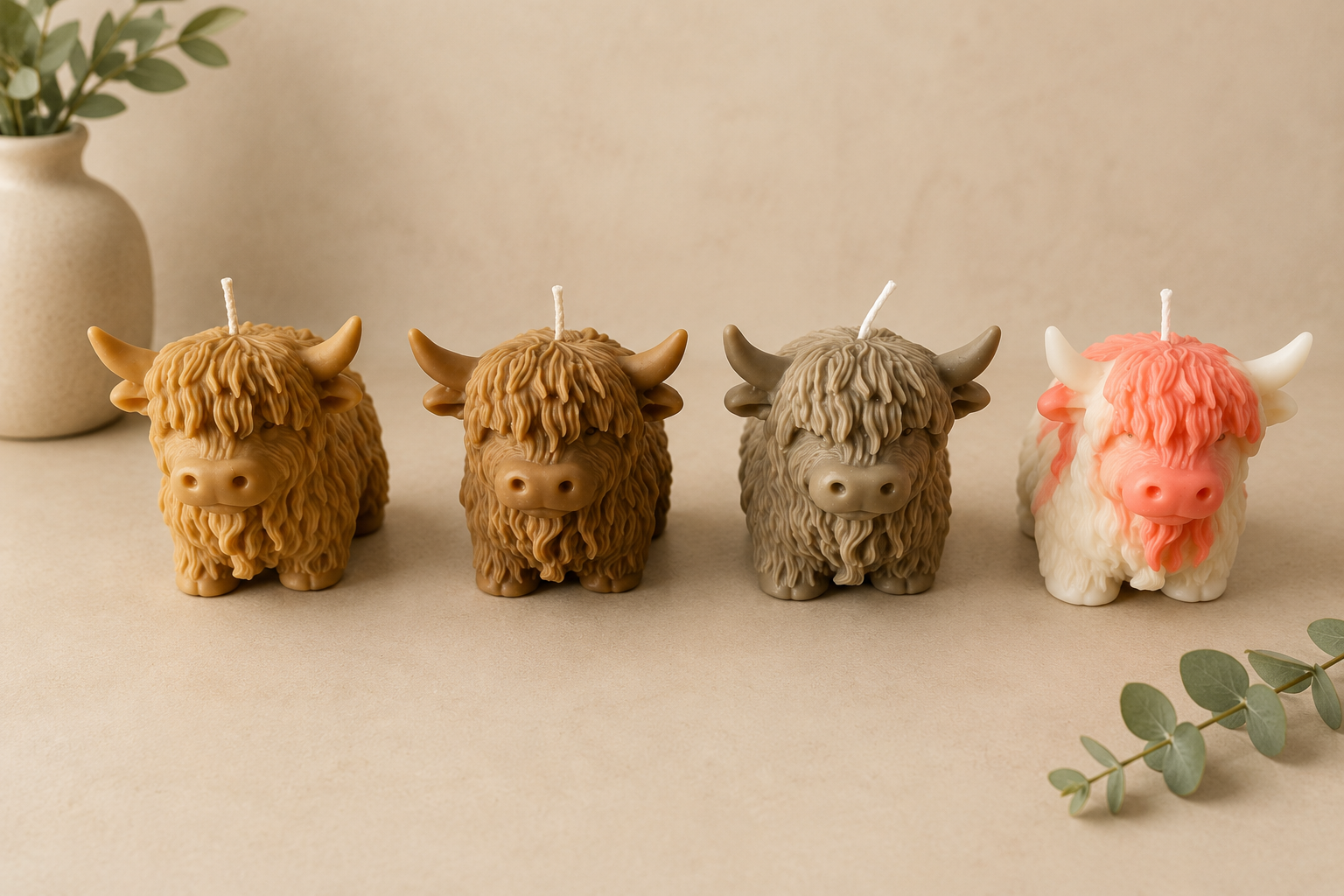 Mini Highland Cow Candle